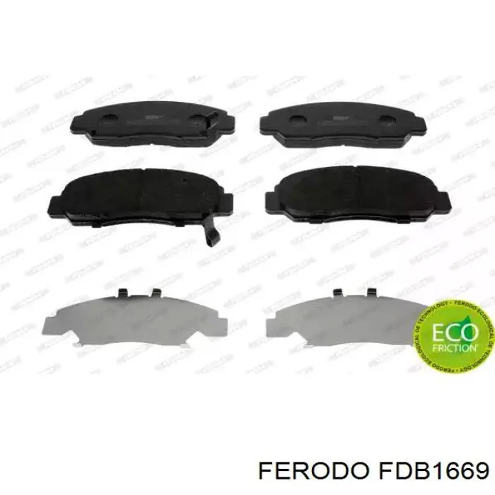 Sapatas do freio dianteiras de disco Ferodo FDB1669 preço, a partir de 31,44 USD