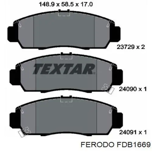 Compre FDB1669 Ferodo Sapatas do freio dianteiras de disco