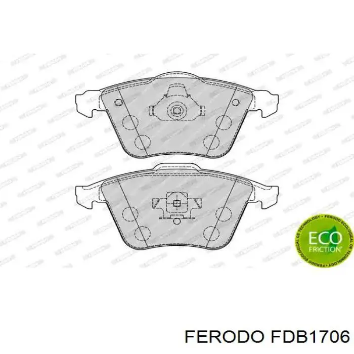 Sapatas do freio dianteiras de disco Ferodo FDB1706 preço, a partir de 44,12 USD