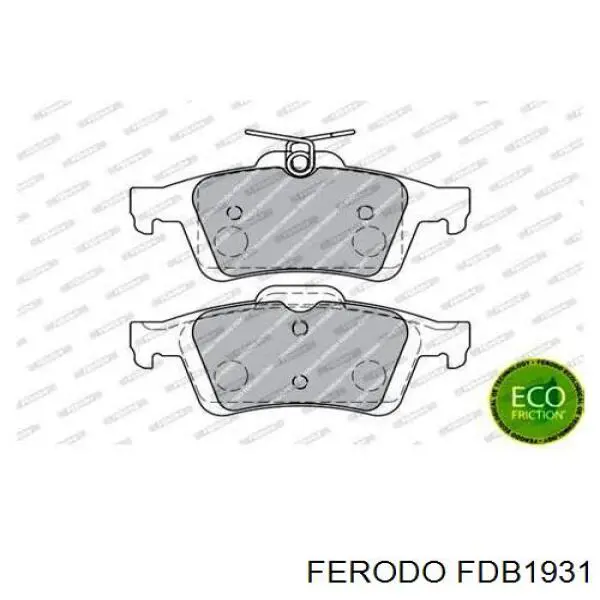 Compre FDB1931 Ferodo Sapatas do freio traseiras de disco