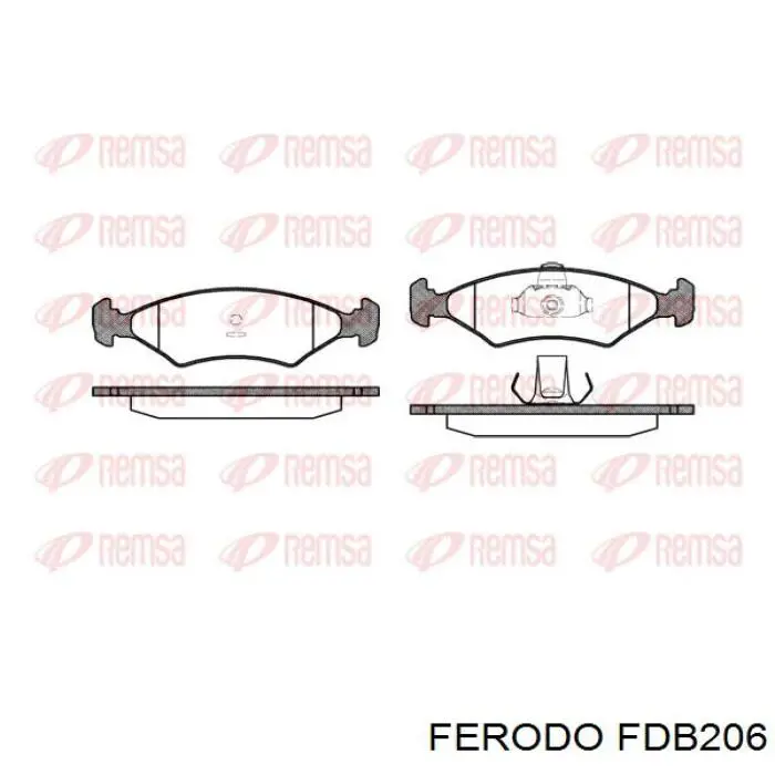 Compre FDB206 Ferodo Sapatas do freio dianteiras de disco