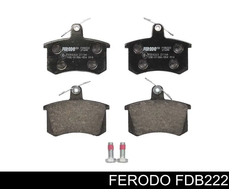Sapatas do freio traseiras de disco Ferodo FDB222 preço, a partir de 20,03 USD