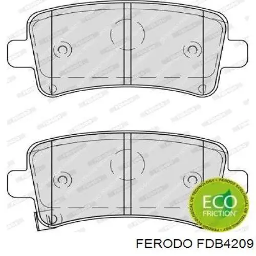 Sapatas do freio traseiras de disco Ferodo FDB4209 preço, a partir de 37,81 USD