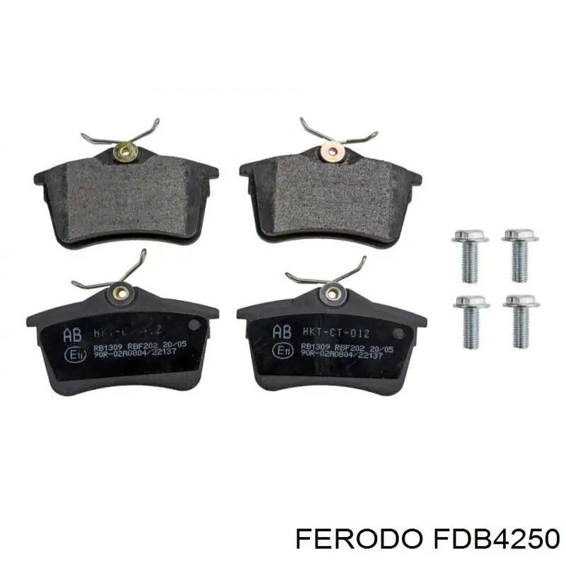 Compre FDB4250 Ferodo Sapatas do freio traseiras de disco