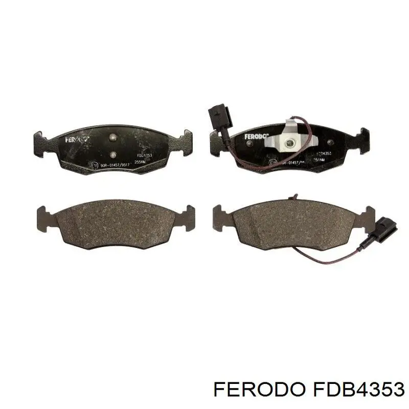 Sapatas do freio dianteiras de disco Ferodo FDB4353 preço, a partir de 32,97 USD