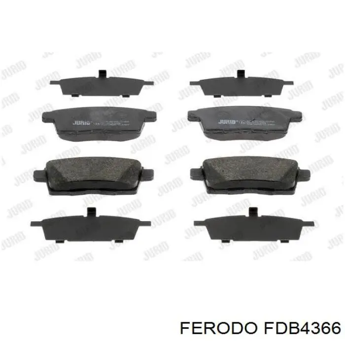 Compre FDB4366 Ferodo Sapatas do freio traseiras de disco