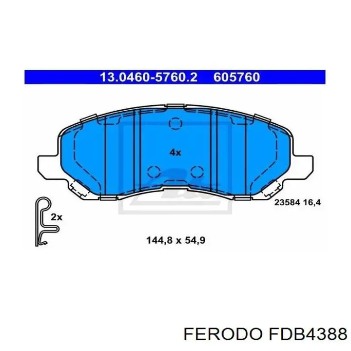 Compre FDB4388 Ferodo Sapatas do freio dianteiras de disco