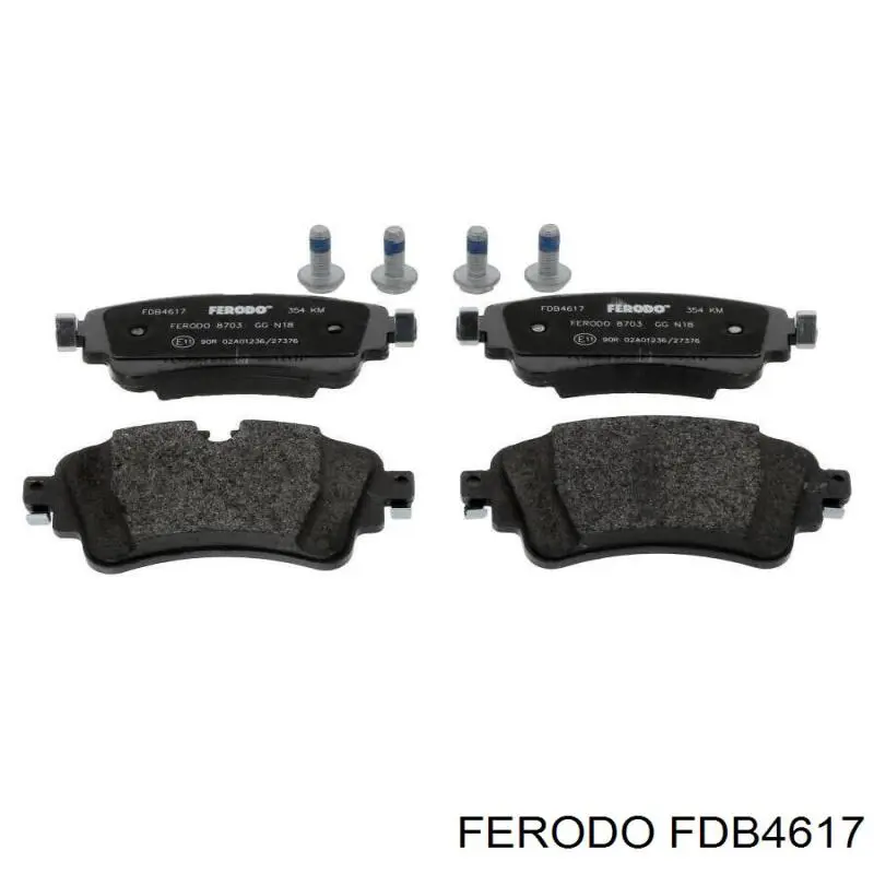 FDB4617 Ferodo Sapatas do freio traseiras de disco