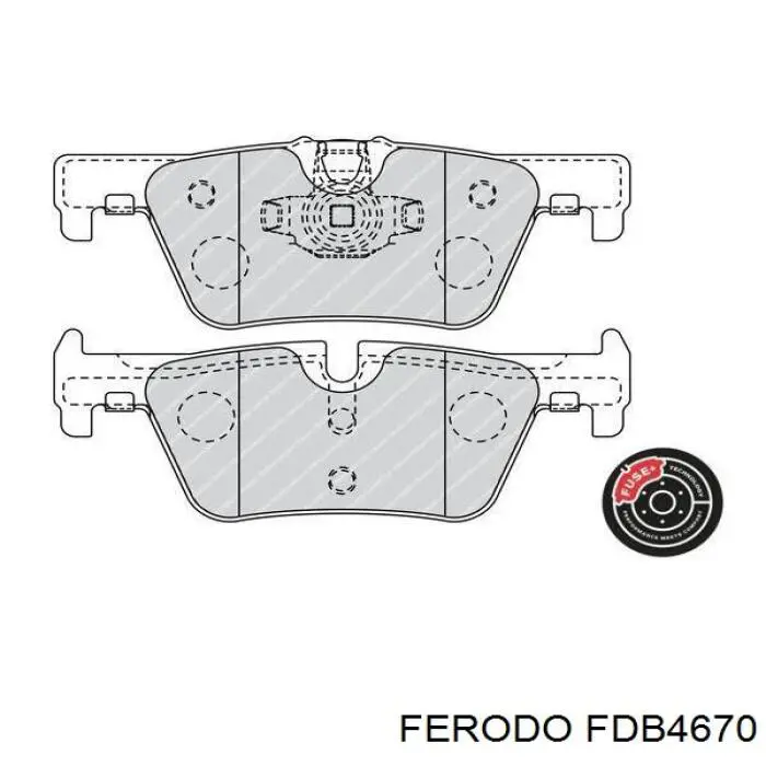 Sapatas do freio traseiras de disco Ferodo FDB4670 preço, a partir de 28,92 USD