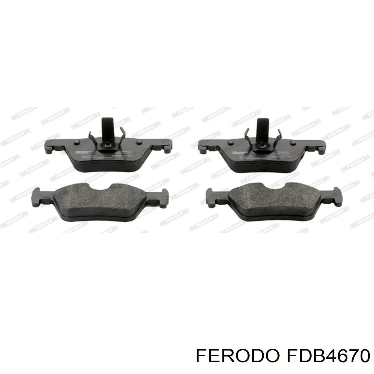 FDB4670 Ferodo Sapatas do freio traseiras de disco