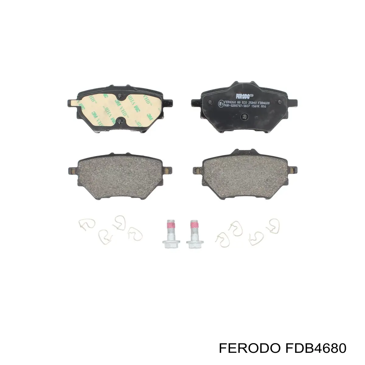 FDB4680 Ferodo Sapatas do freio traseiras de disco