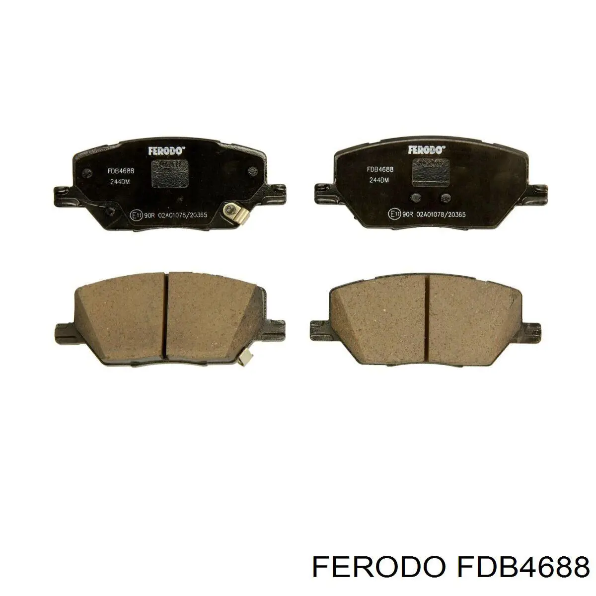 FDB4688 Ferodo Sapatas do freio dianteiras de disco