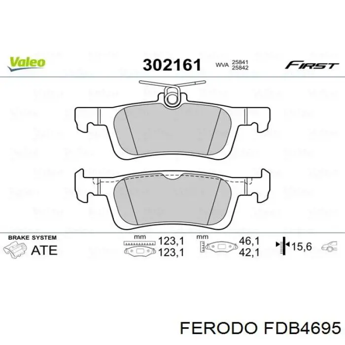 Sapatas do freio traseiras de disco Ferodo FDB4695 preço, a partir de 28,14 USD