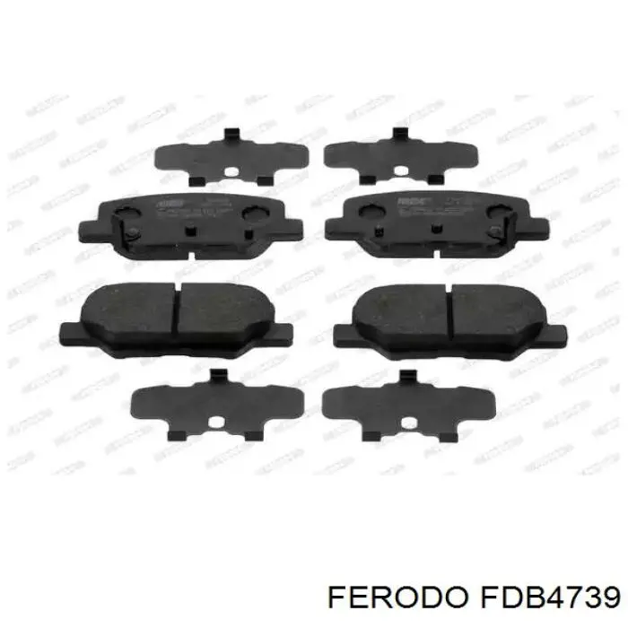 FDB4739 Ferodo Sapatas do freio traseiras de disco