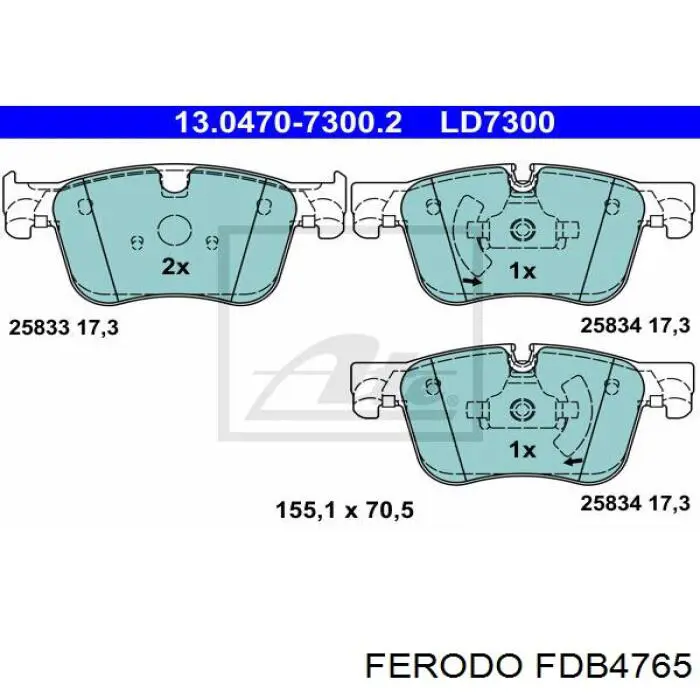 Compre FDB4765 Ferodo Sapatas do freio dianteiras de disco