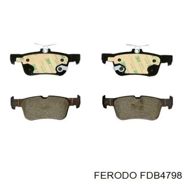 FDB4798 Ferodo Sapatas do freio traseiras de disco