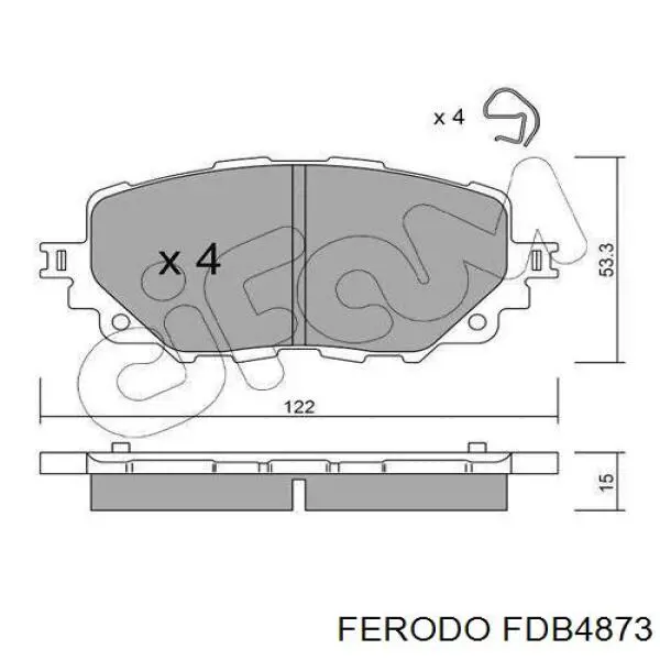 Sapatas do freio dianteiras de disco Ferodo FDB4873 preço, a partir de 68,22 USD