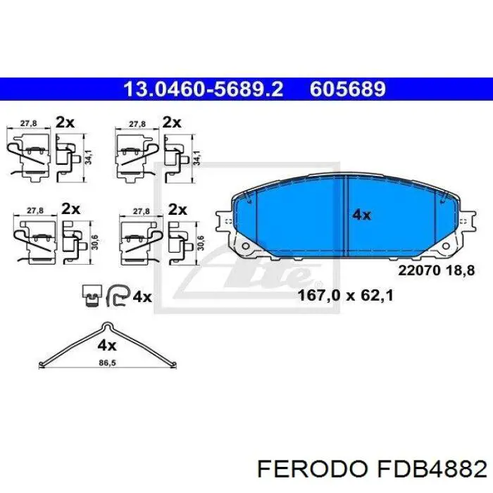 Compre FDB4882 Ferodo Sapatas do freio dianteiras de disco