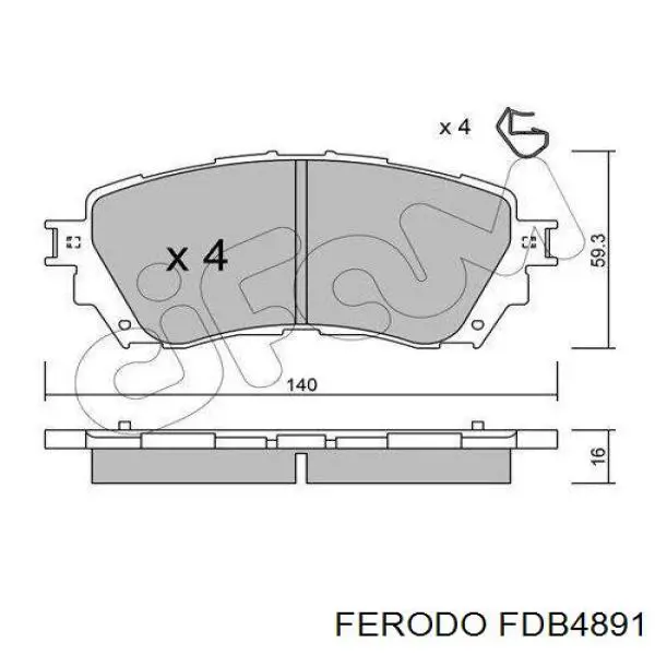 Compre FDB4891 Ferodo Sapatas do freio dianteiras de disco