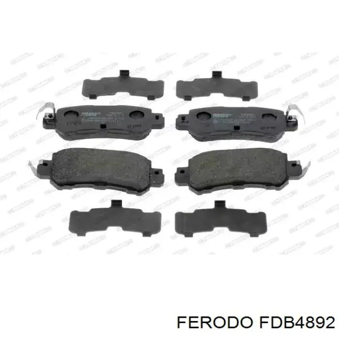 FDB4892 Ferodo Sapatas do freio traseiras de disco