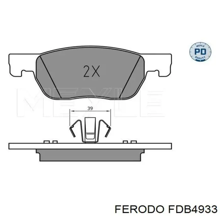 Sapatas do freio dianteiras de disco Ferodo FDB4933 preço, a partir de 43,74 USD