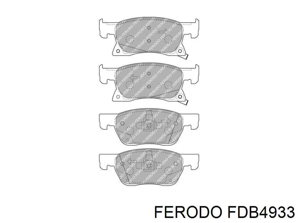 Sapatas do freio dianteiras de disco Ferodo FDB4933