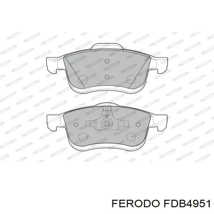 Sapatas do freio dianteiras de disco Ferodo FDB4951 preço, a partir de 42,98 USD