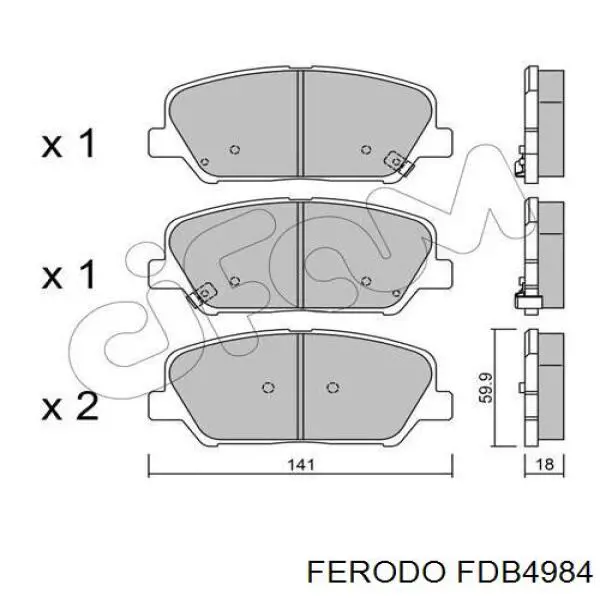Compre FDB4984 Ferodo Sapatas do freio dianteiras de disco