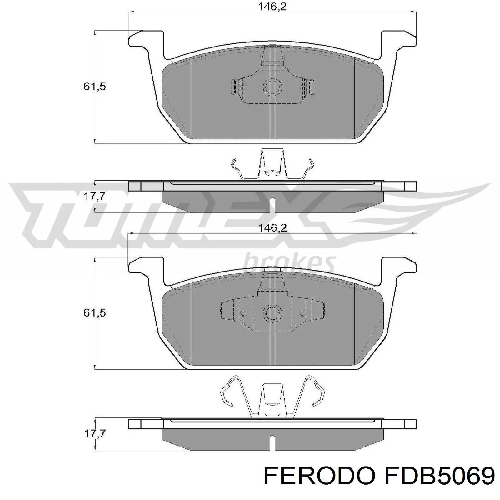 Compre FDB5069 Ferodo Sapatas do freio dianteiras de disco