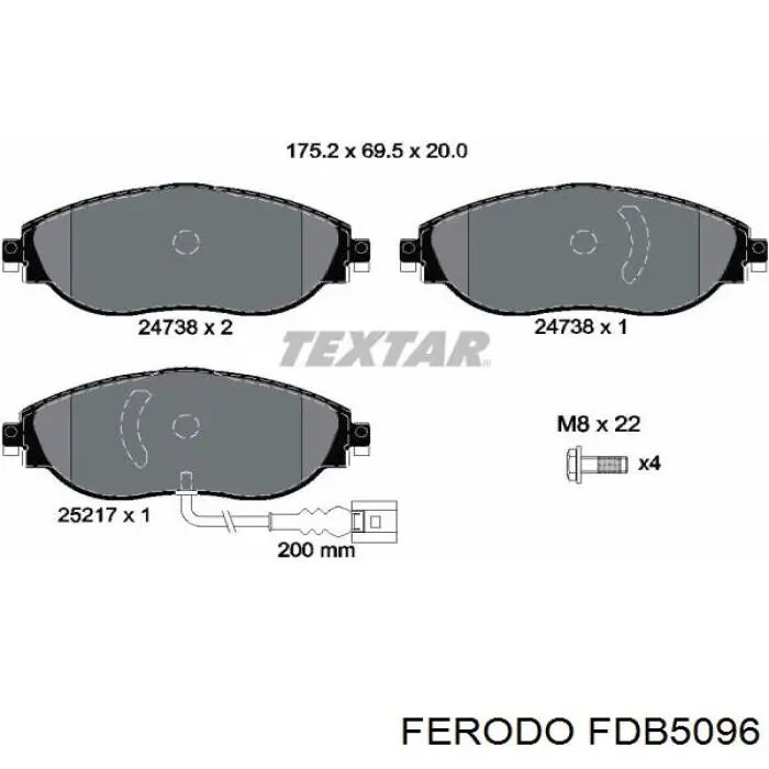 Sapatas do freio dianteiras de disco Ferodo FDB5096 preço, a partir de 43,52 USD