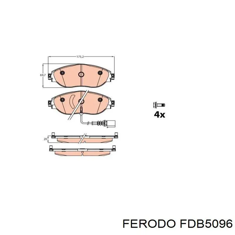 Compre FDB5096 Ferodo Sapatas do freio dianteiras de disco
