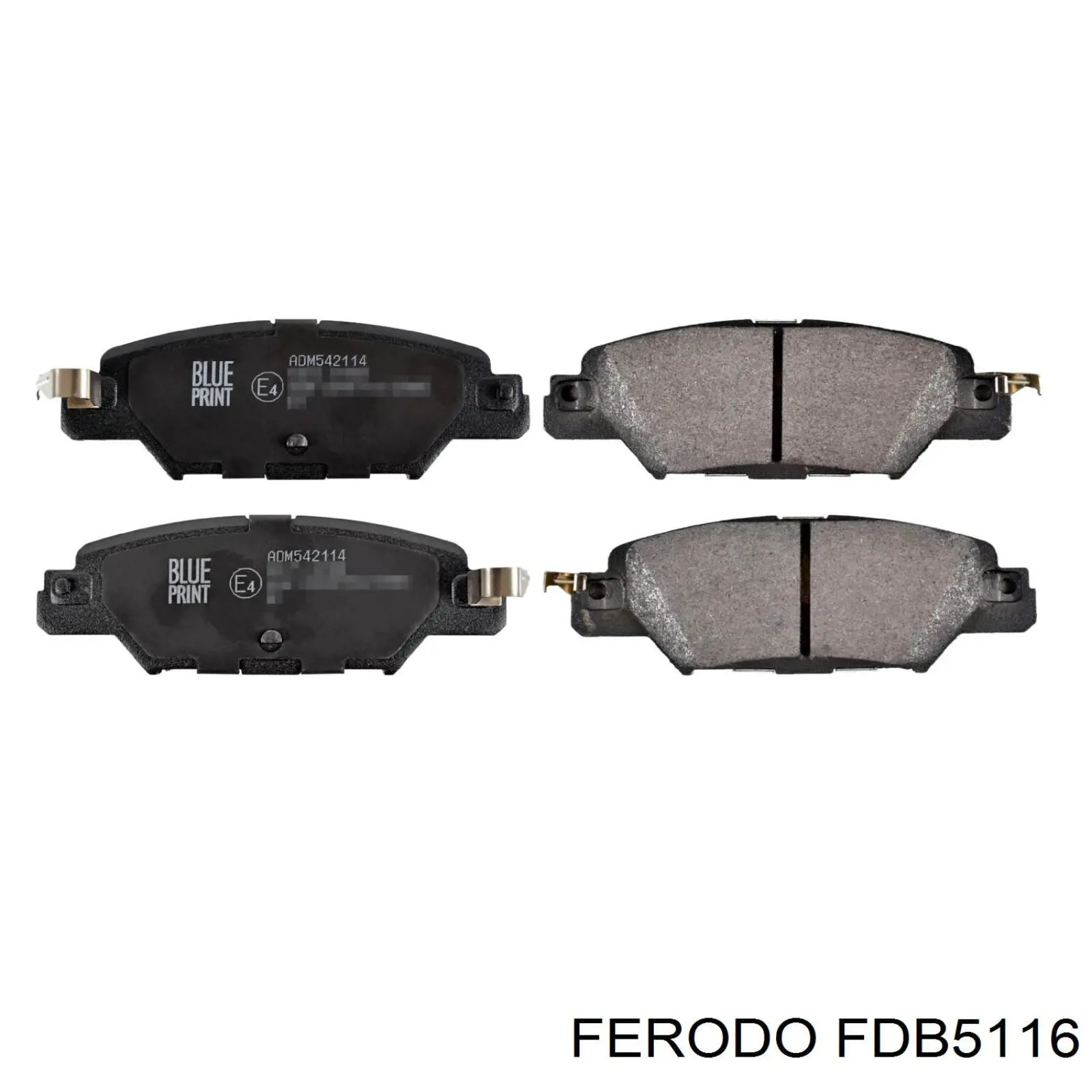 FDB5116 Ferodo Sapatas do freio traseiras de disco