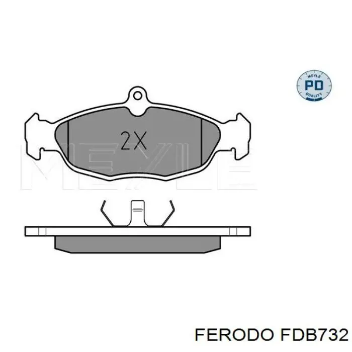 Compre FDB732 Ferodo Sapatas do freio dianteiras de disco