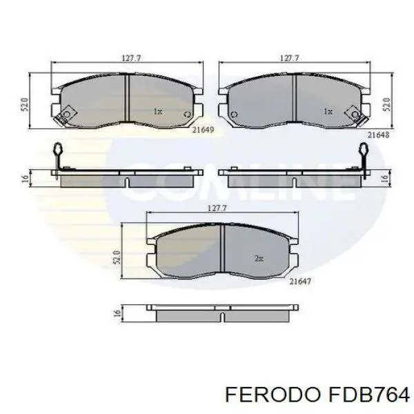 Sapatas do freio dianteiras de disco Ferodo FDB764 preço, a partir de 26,73 USD