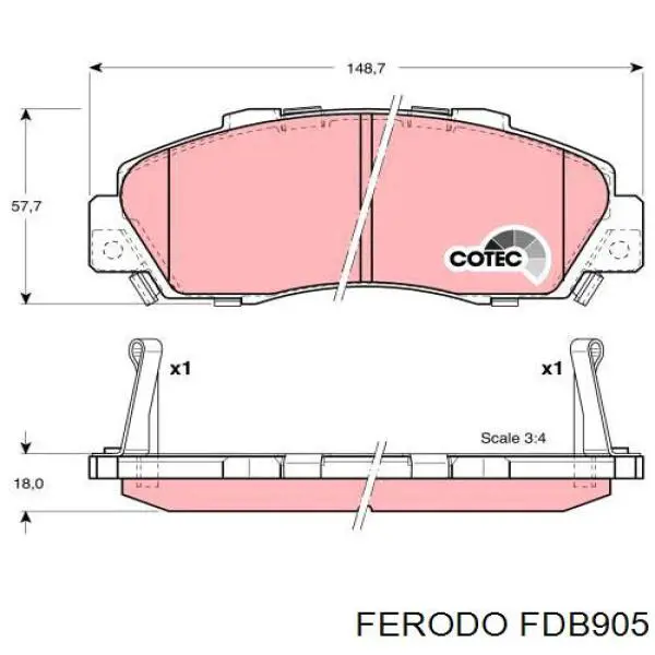 Compre FDB905 Ferodo Sapatas do freio dianteiras de disco