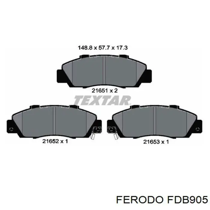 Sapatas do freio dianteiras de disco Ferodo FDB905 preço, a partir de 39,56 USD