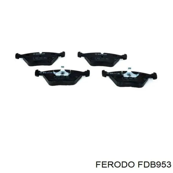 Sapatas do freio dianteiras de disco FDB953 Ferodo