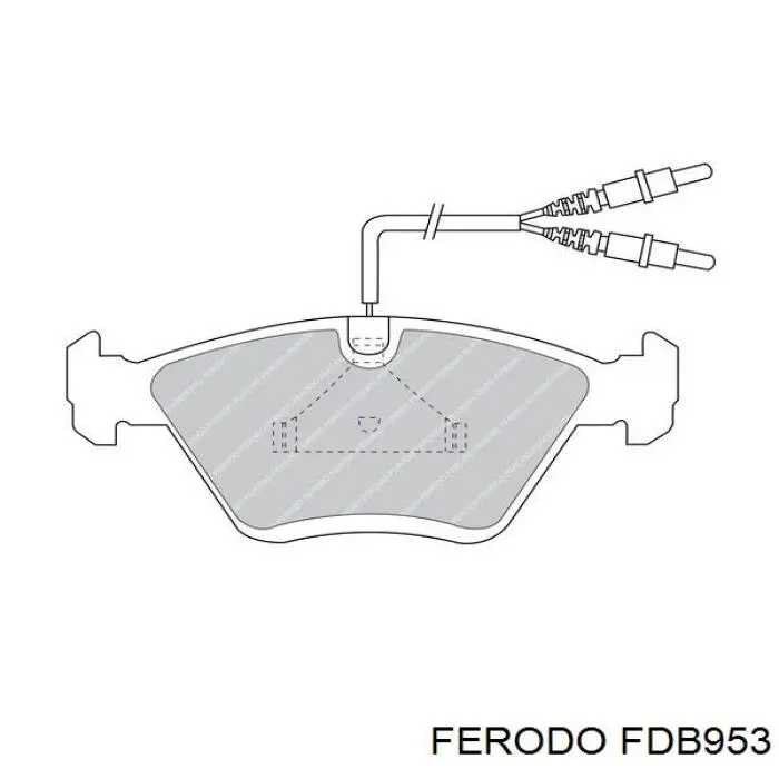 FDB953 Ferodo Sapatas do freio dianteiras de disco