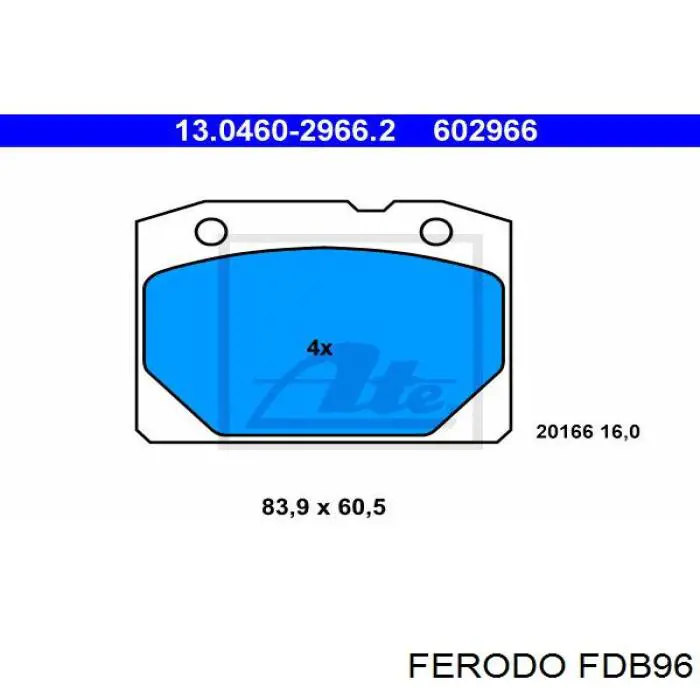 Compre FDB96 Ferodo Sapatas do freio dianteiras de disco