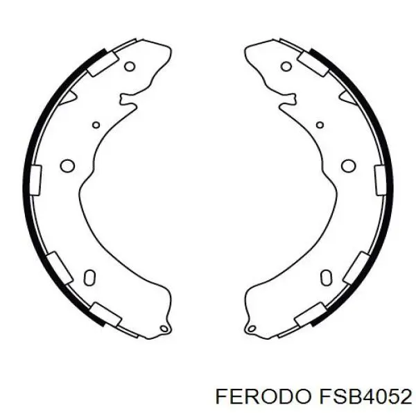 Compre FSB4052 Ferodo Sapatas do freio traseiras de tambor
