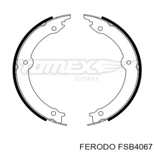 Compre FSB4067 Ferodo Sapatas do freio de estacionamento