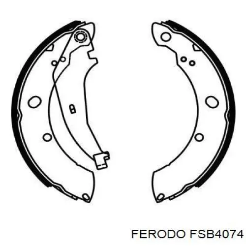 Compre FSB4074 Ferodo Sapatas do freio traseiras de tambor