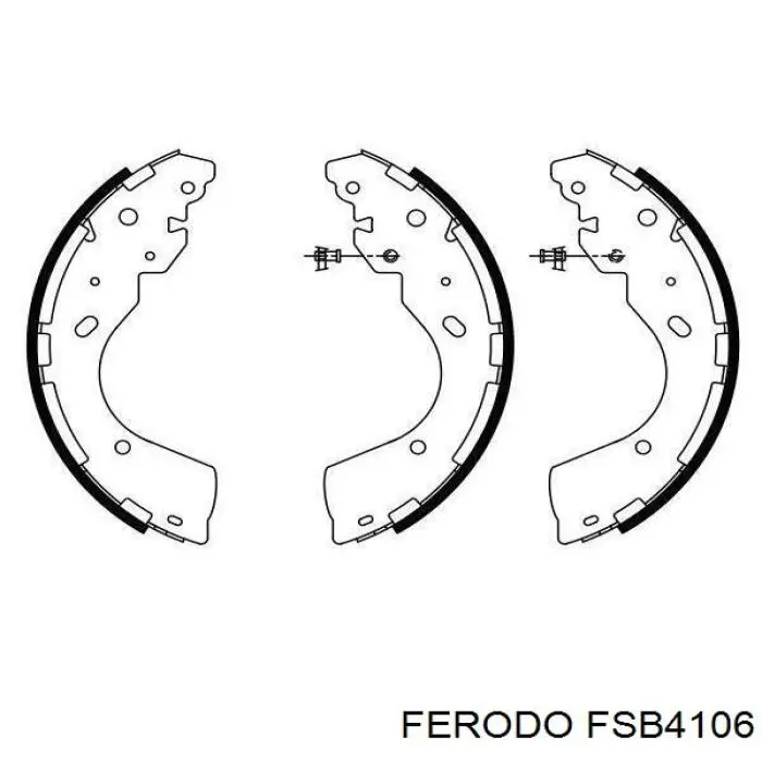 Sapatas do freio traseiras de tambor Ferodo FSB4106 preço, a partir de 39,34 USD