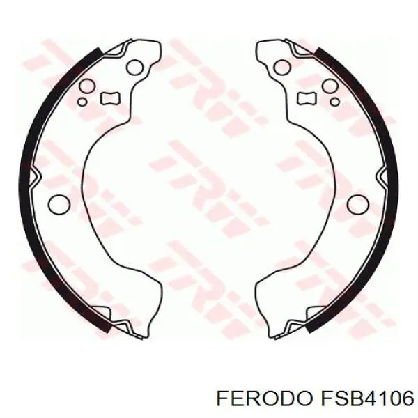 Compre FSB4106 Ferodo Sapatas do freio traseiras de tambor