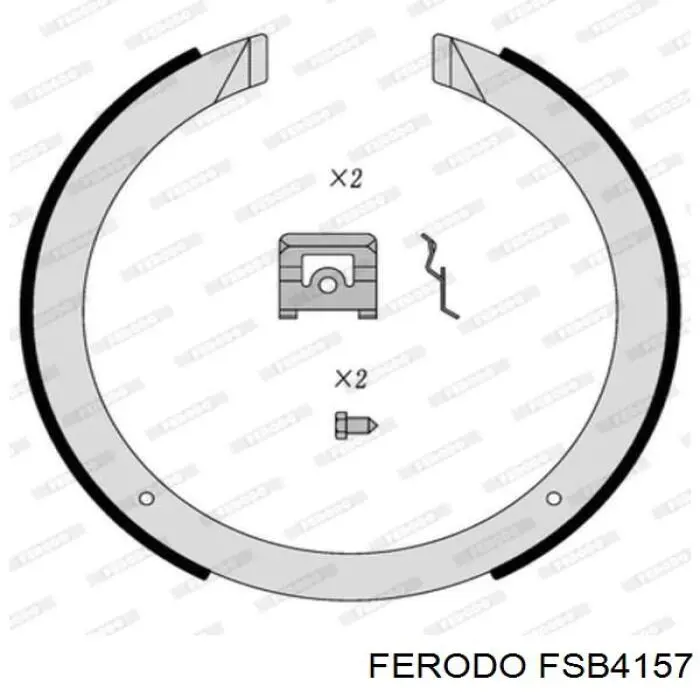 Compre FSB4157 Ferodo Sapatas do freio de estacionamento