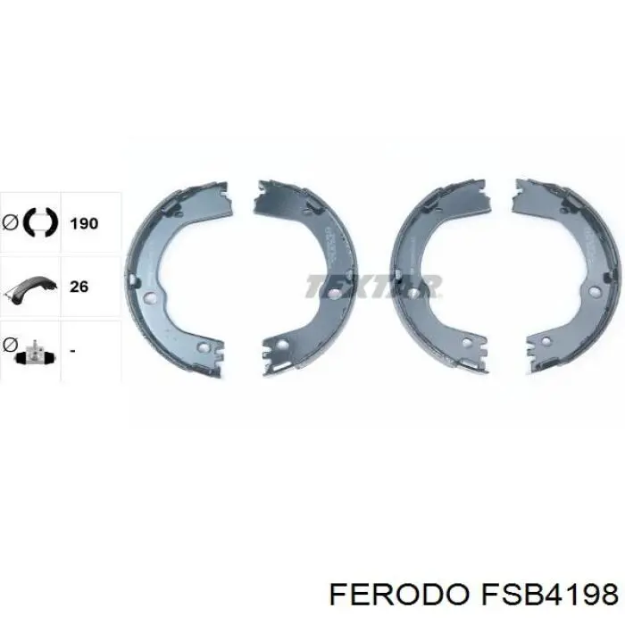 Sapatas do freio de estacionamento Ferodo FSB4198 preço, a partir de 37,28 USD