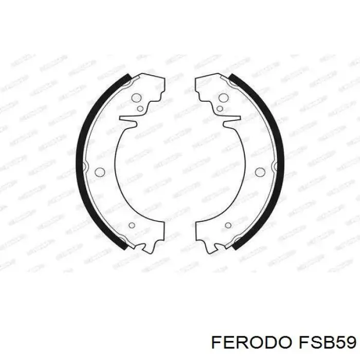 Sapatas do freio traseiras de tambor Ferodo FSB59 preço, a partir de 34,94 USD