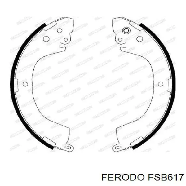 Compre FSB617 Ferodo Sapatas do freio traseiras de tambor