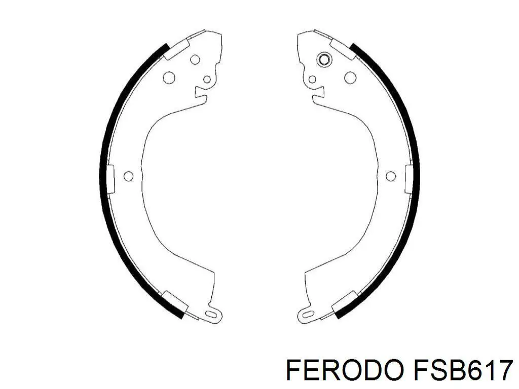Sapatas do freio traseiras de tambor Ferodo FSB617 preço, a partir de 58,95 USD