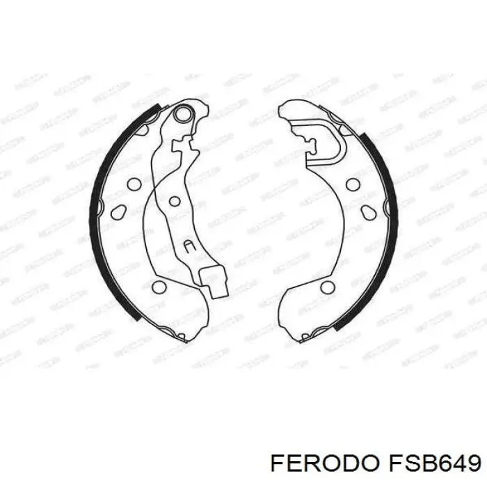 FSB649 Ferodo Sapatas do freio traseiras de tambor